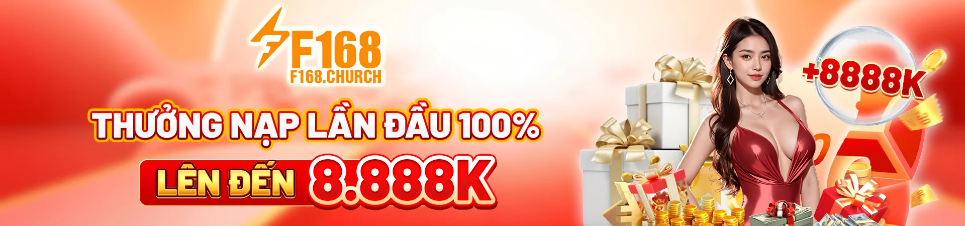 Thưởng nạp lần đầu lên đến 100% lên đến 8.888k